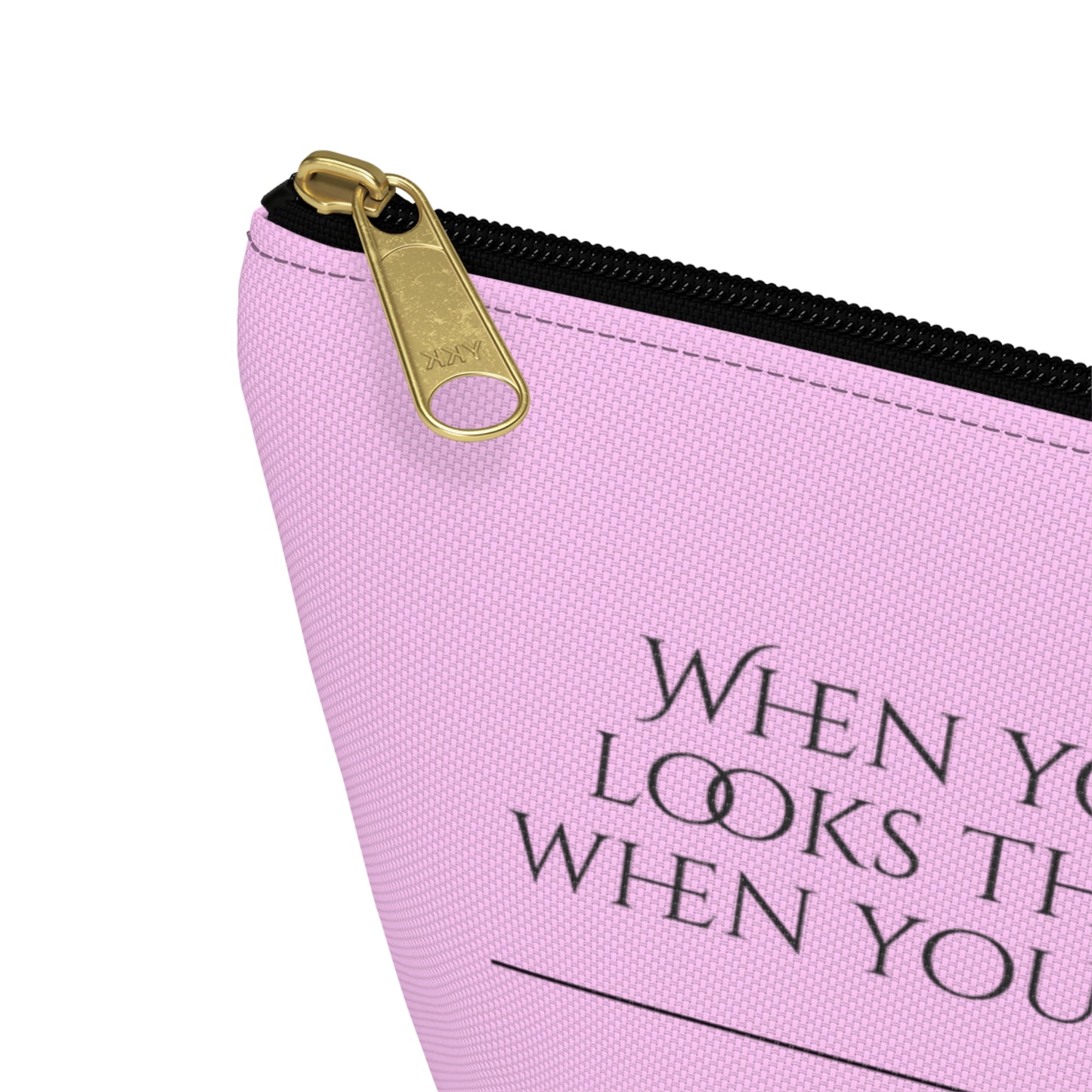 Rhode Island | When Your Makeup Looks The Best Cosmetic Accessory Pouch | Pink Makeup Bag | RHORI
