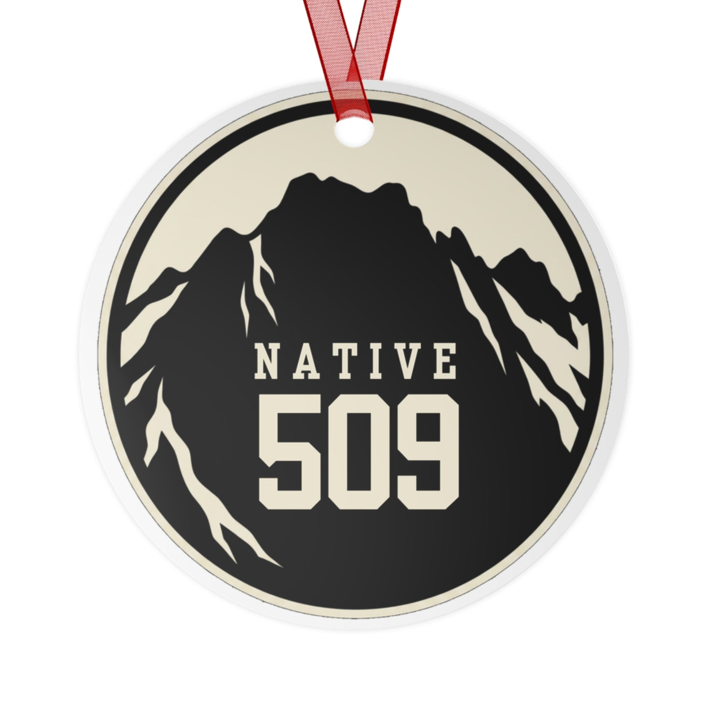 Native 509 Mountain Town Metal Ornament | Washington Local Pride Keepsake
