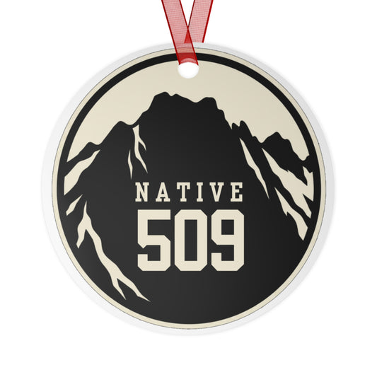 Native 509 Mountain Town Metal Ornament | Washington Local Pride Keepsake