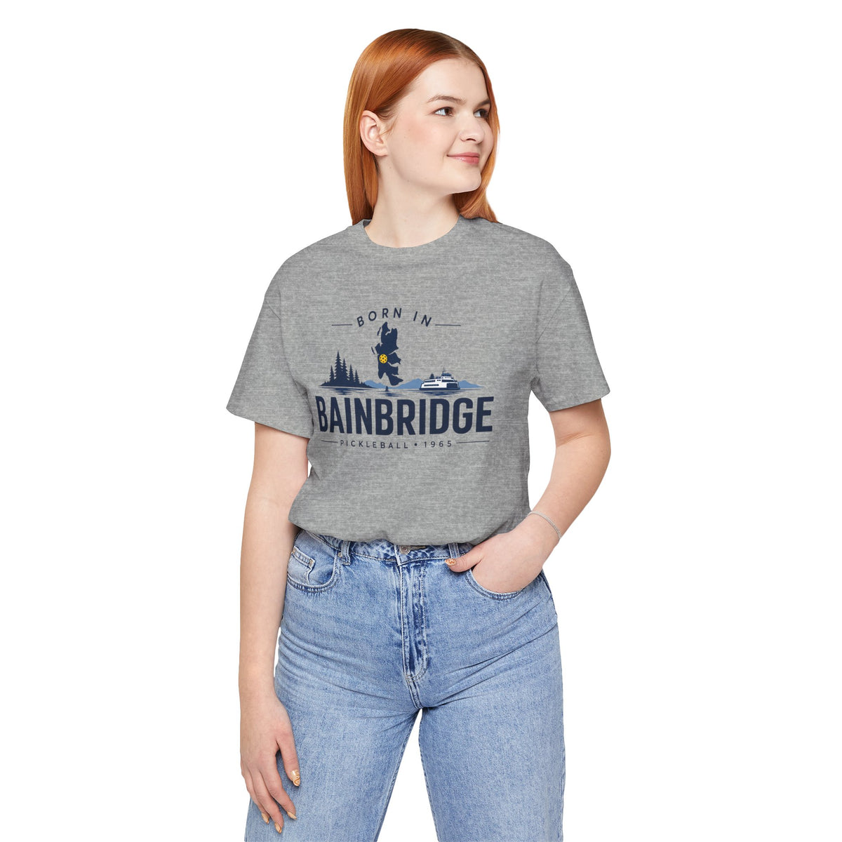 Born in Bainbridge Pickleball 1965 Tee | Bainbridge Island Washington
