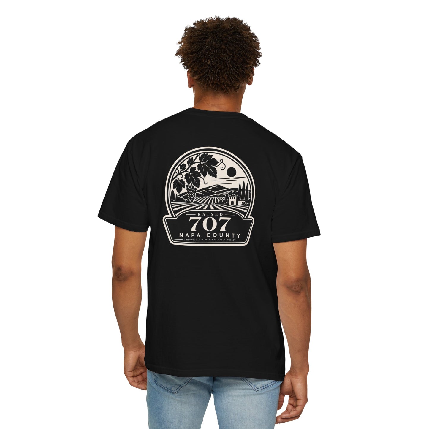 Raised in Napa County T Shirt | Napa Valley 707 Wine Country Tee | California Vineyard Shirt | Comfort Colors 1717