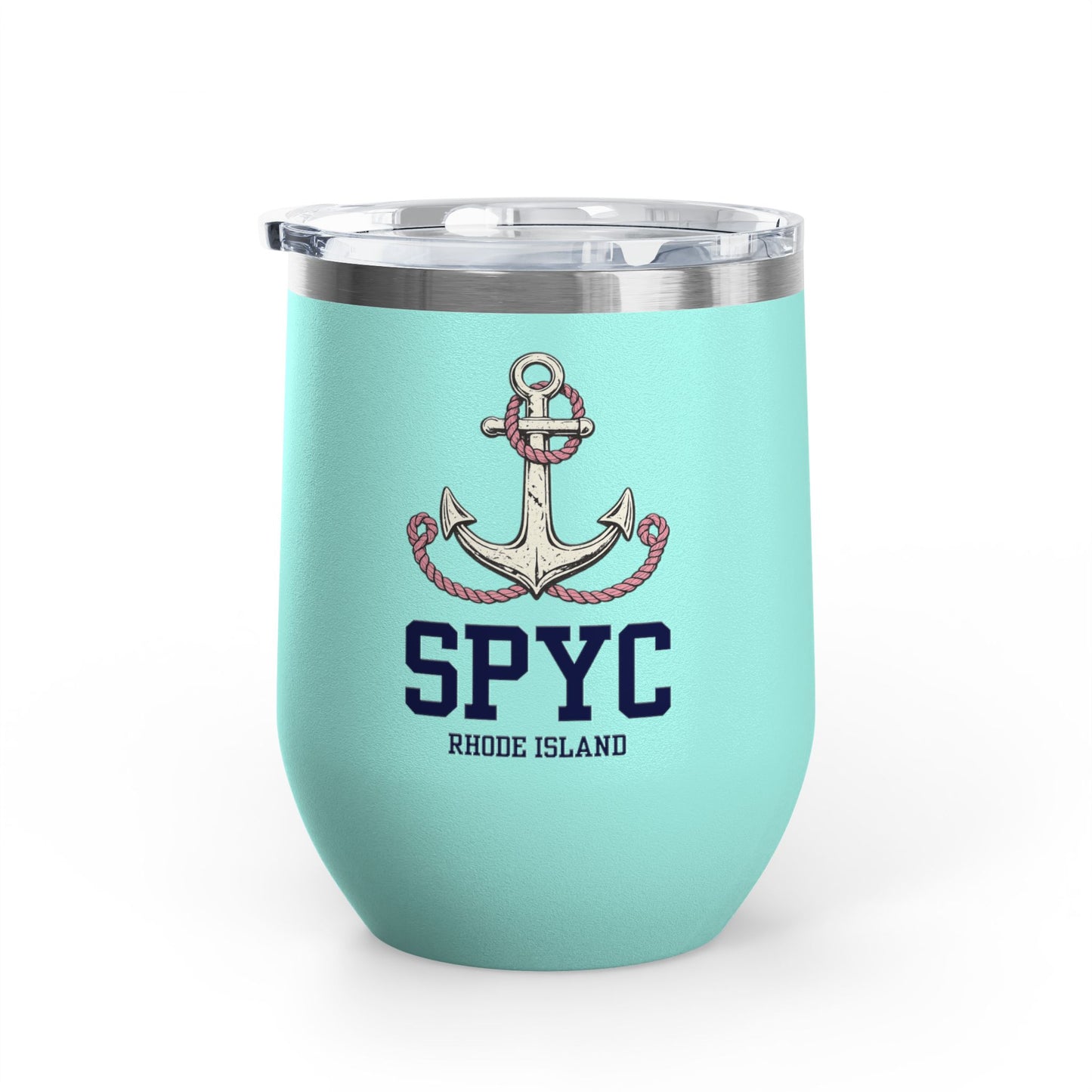 Slam Pig Yacht Club Wine Tumbler, RHORI Inspired Insulated Cup, Rhode Island Boat Gift, Funny Bravo Wine, Front/Back Design