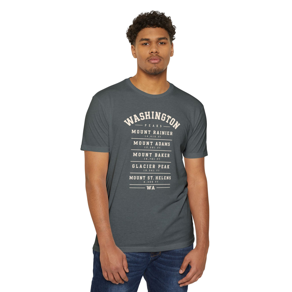 Washington Mountains T-Shirt, Vintage State Park Peaks Tee