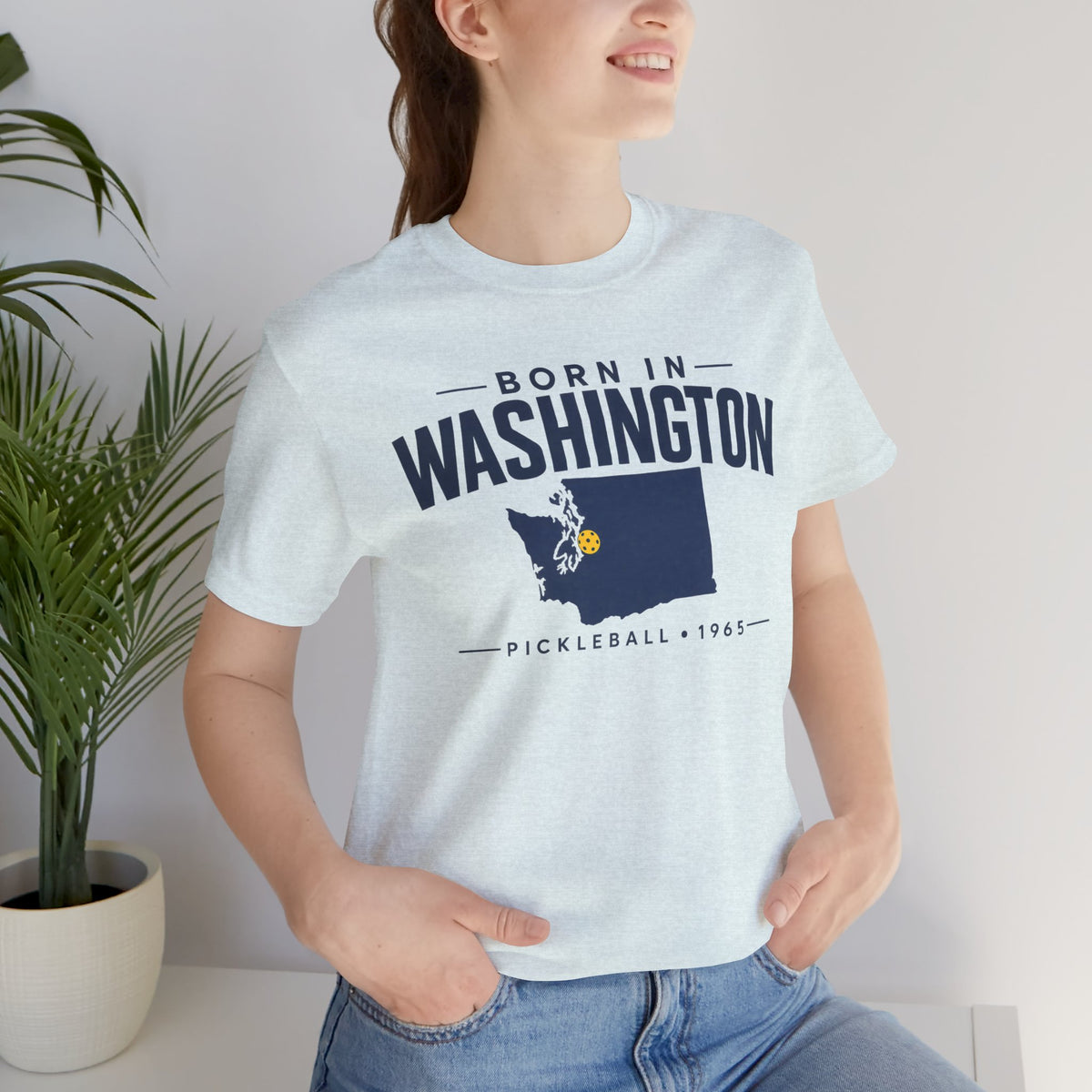 Born in Washington Pickleball 1965 Unisex Tee