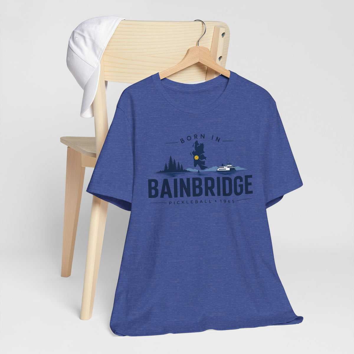 Born in Bainbridge Pickleball 1965 Tee | Bainbridge Island Washington