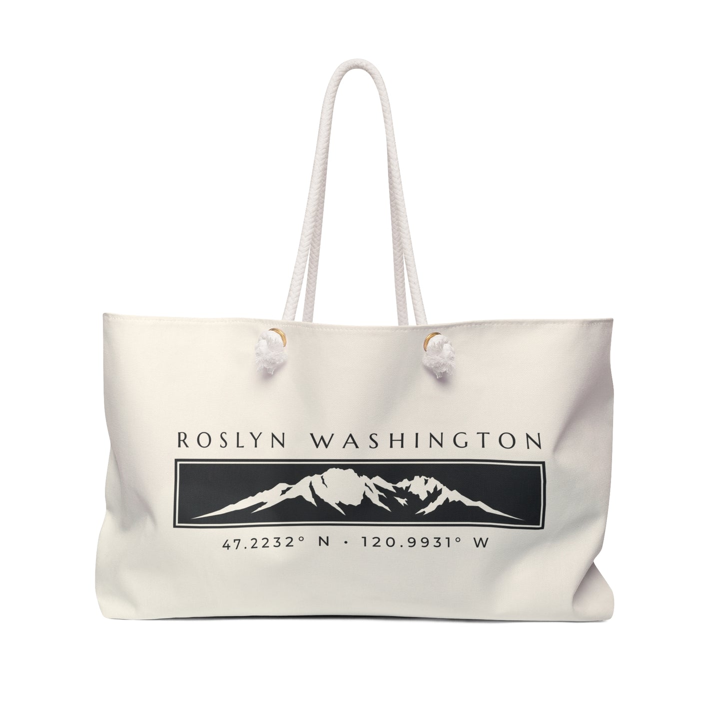 Roslyn Washington Canvas Tote, Mountain Town Market Bag, Pacific Northwest Gift