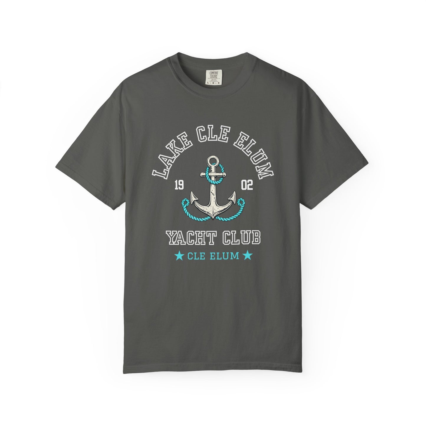 Turquoise Anchor Graphic T-Shirt | Nautical Anchor Illustration