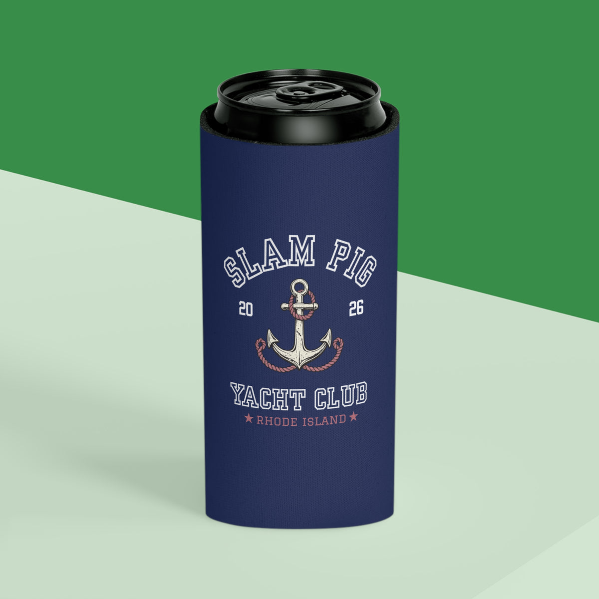 Slam Pig Yacht Club Can Cooler | Rhode Island Drink | Boat Lover Gift