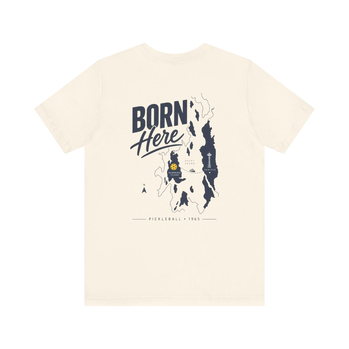 Bainbridge Island Pickleball 1965 Front & Back Tee