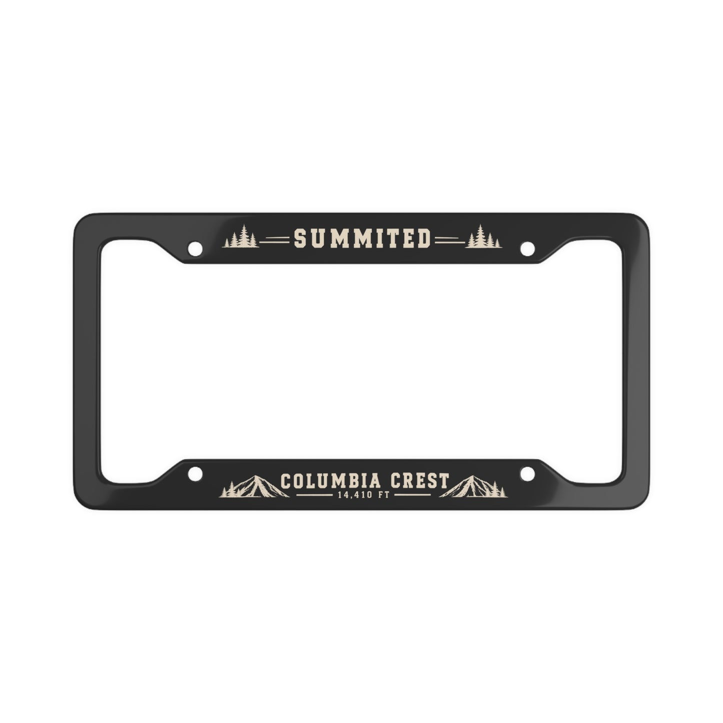 Mount Rainier Summit License Plate Frame | Columbia Crest 14,410 FT