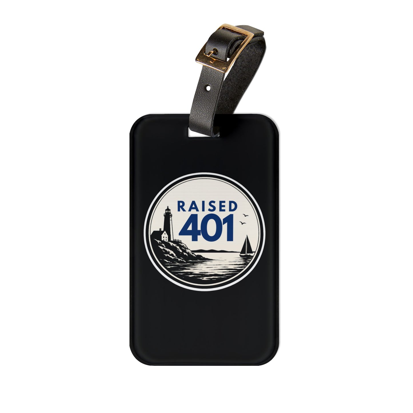 Rhode Island | Raised 401 Lighthouse Coastline Luggage Tag | Rhode Island Inspired | Local Pride