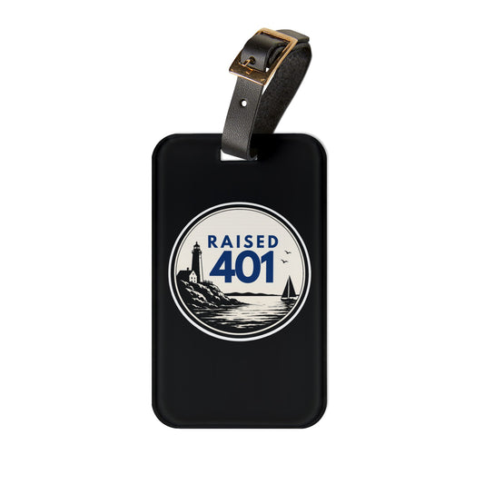 Rhode Island | Raised 401 Lighthouse Coastline Luggage Tag | Rhode Island Inspired | Local Pride