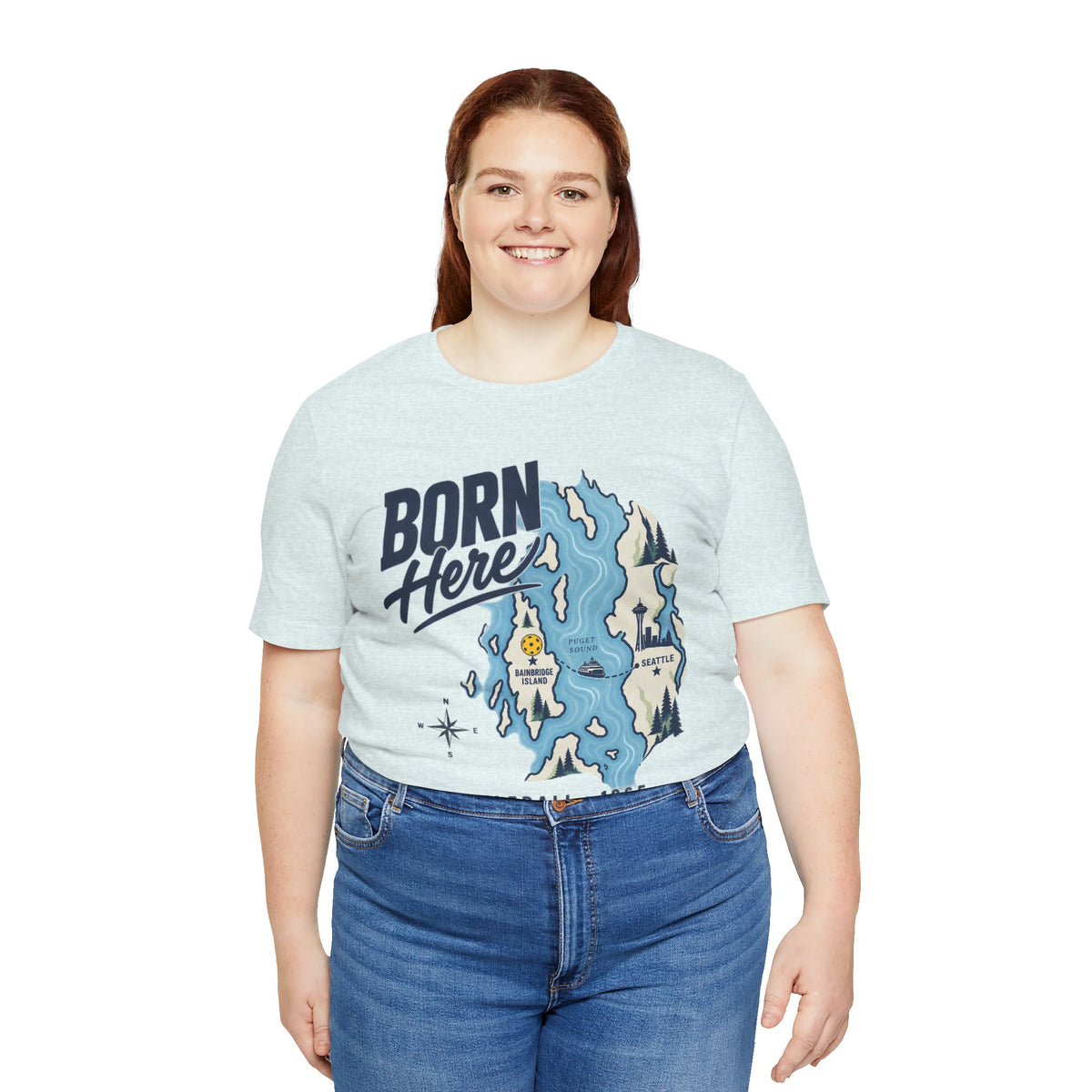 Copy of Born Here Bainbridge Island Pickleball 1965 Unisex Tee