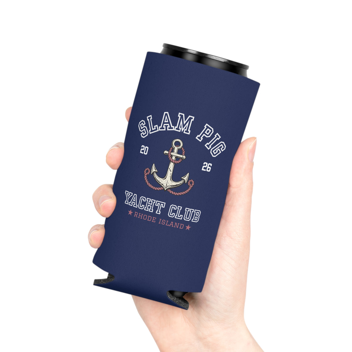 Slam Pig Yacht Club Can Cooler | Rhode Island Drink | Boat Lover Gift