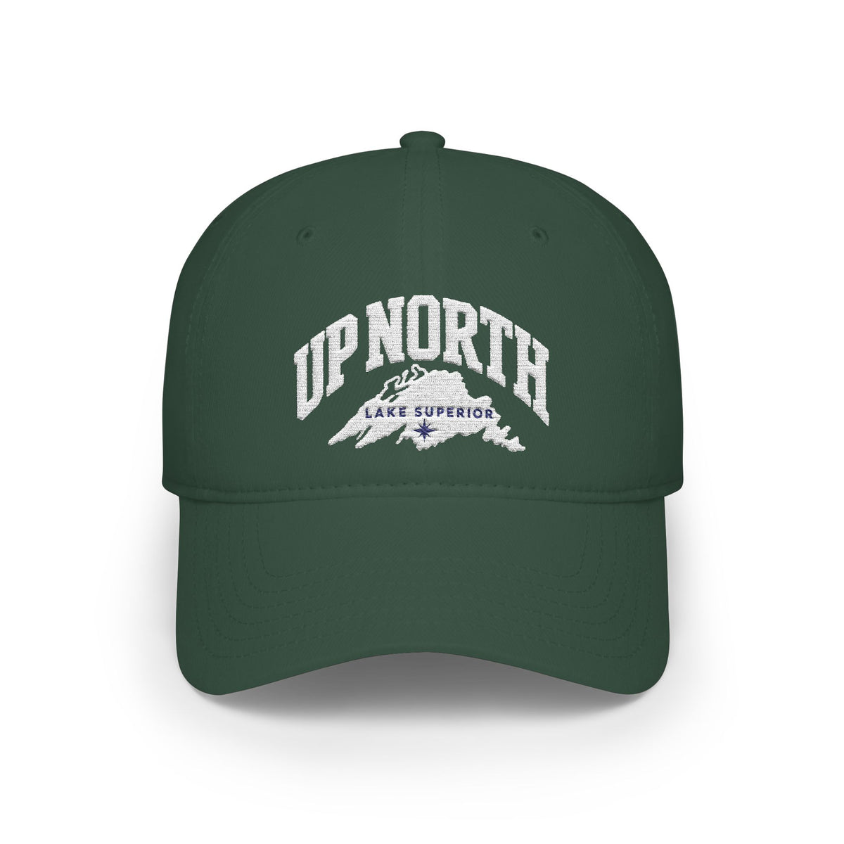 Up North Lake Superior Embroidered Low-Profile Trucker Hat