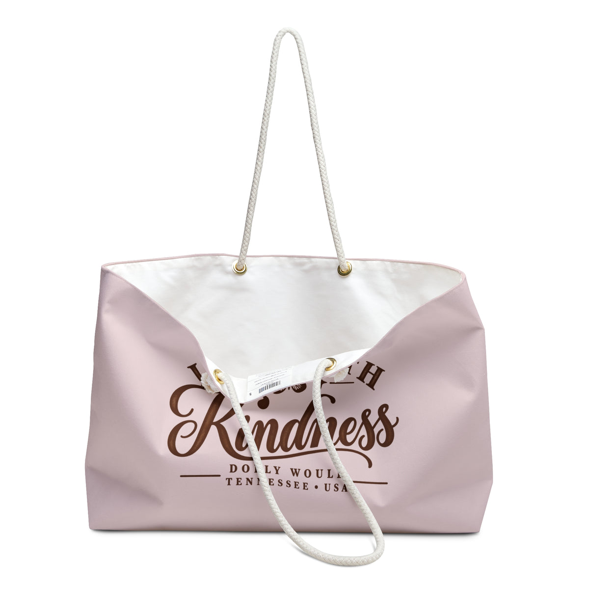 Lead With Kindness Dolly Would Weekender Tote Bag – Pink