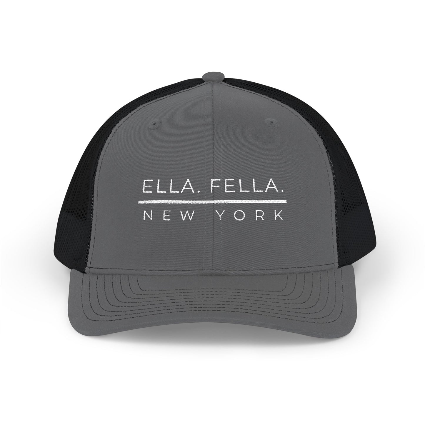 Ella Fella New York Trucker Cap | Embroidered Snapback Hat | New York Concerts