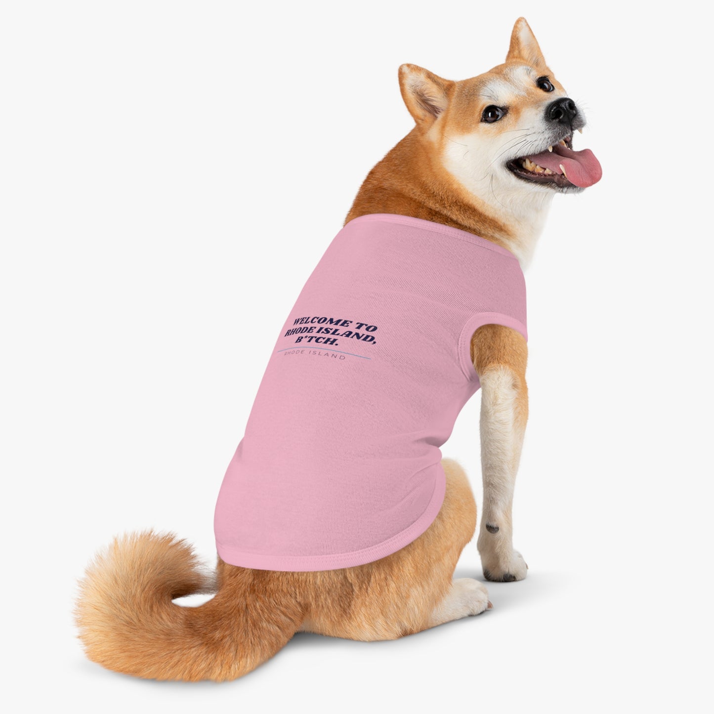 Rhode Island Dog Shirt Pet Clothes Welcome To Rhode Island B*tch Funny Puppy Tee