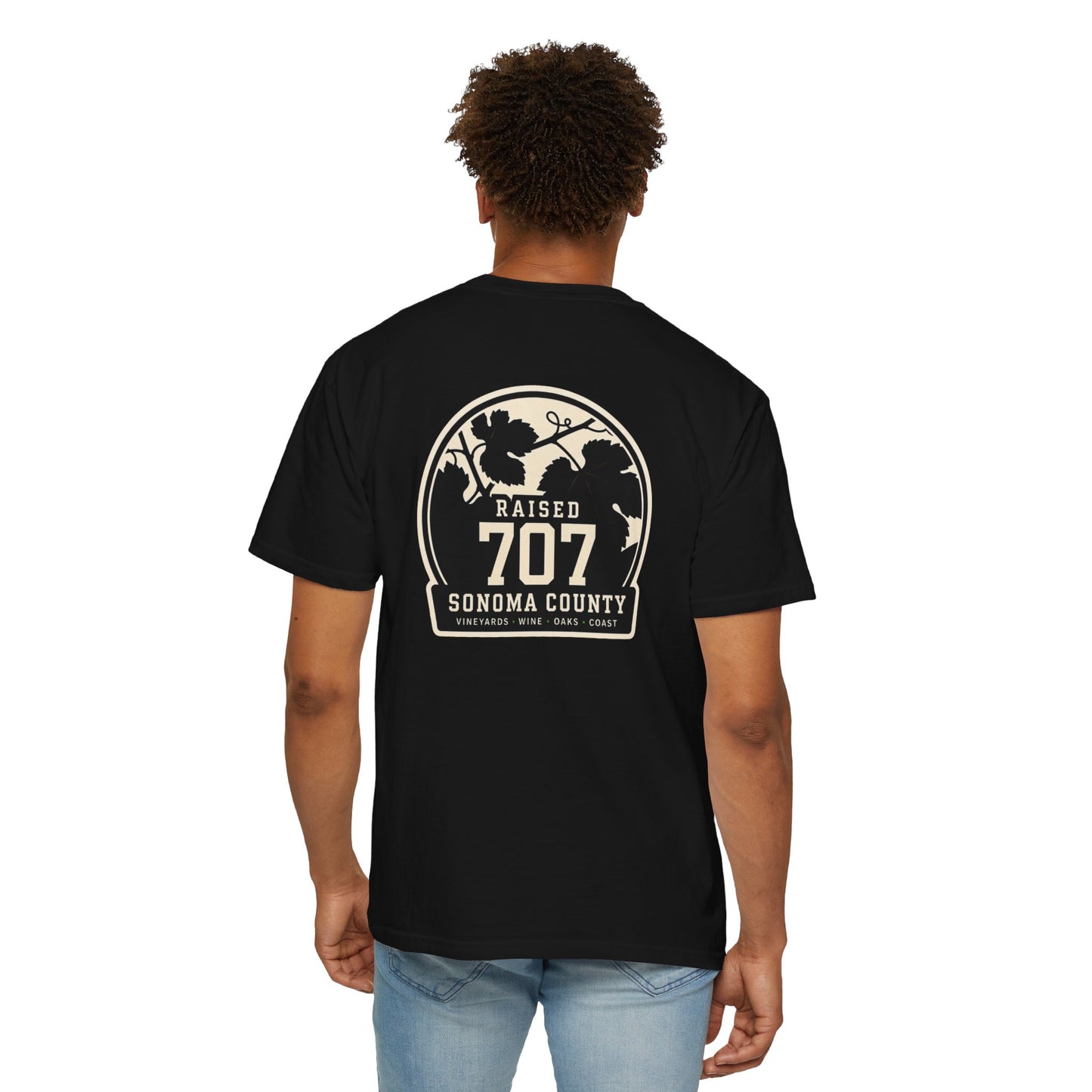 Raised in Sonoma County T-Shirt | Napa Wine Country Tee | 707 Vineyard Graphic Shirt | California Wine Lover Gift | Heldsburg Tee