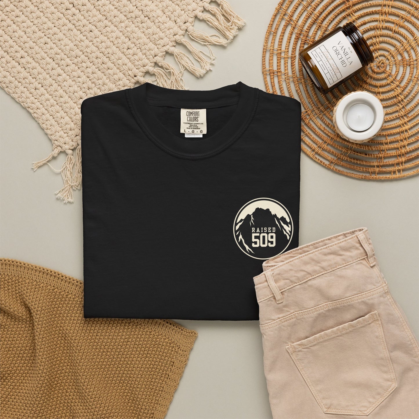 Raised 509 Central Washington Shirt, PNW Tee, Washington Mountains Shirt, Eastern WA Gift, Hiking Camping Outdoors Tee