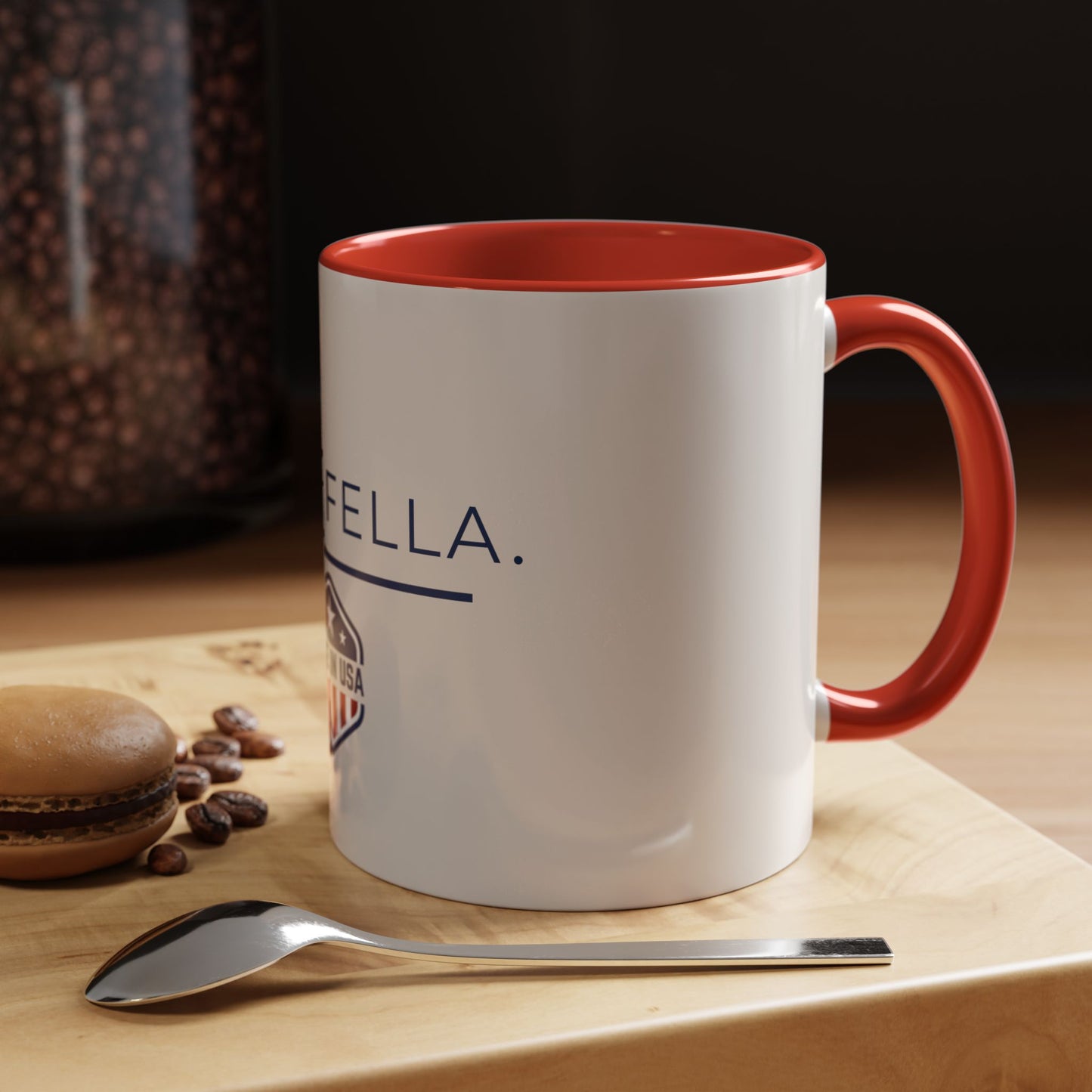 Ella Fella Made in USA Mug, Patriotic Coffee Mug, Funny American Gift, USA Pride Mug, 11oz 15oz Ceramic Cup, Gift for Him