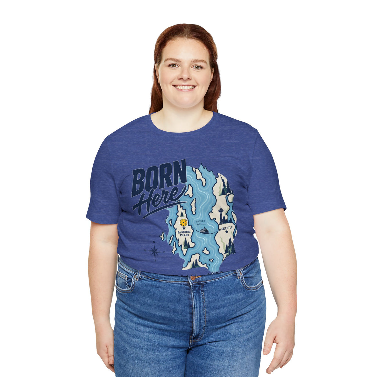 Copy of Born Here Bainbridge Island Pickleball 1965 Unisex Tee