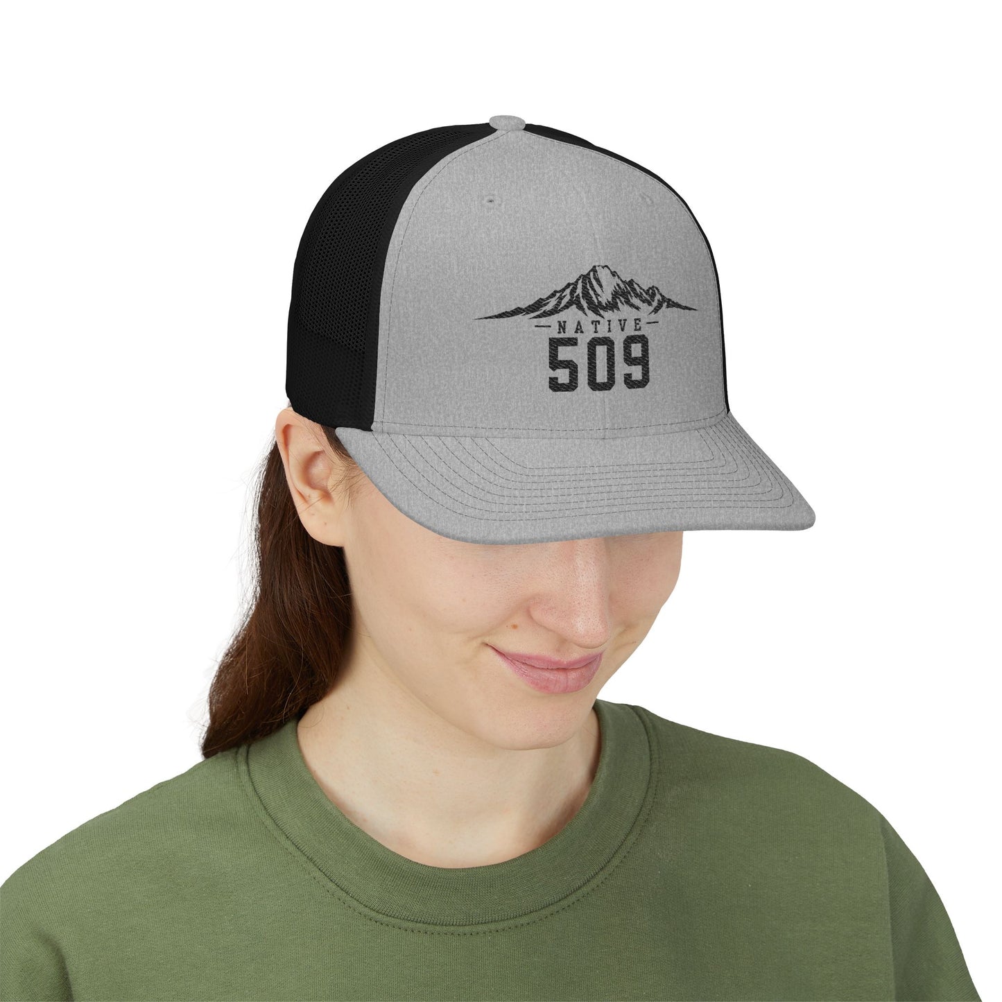 Native 509 Trucker Hat | Cascades Mount Stuart | Mountains 509 Snapback Cap | Central Washington