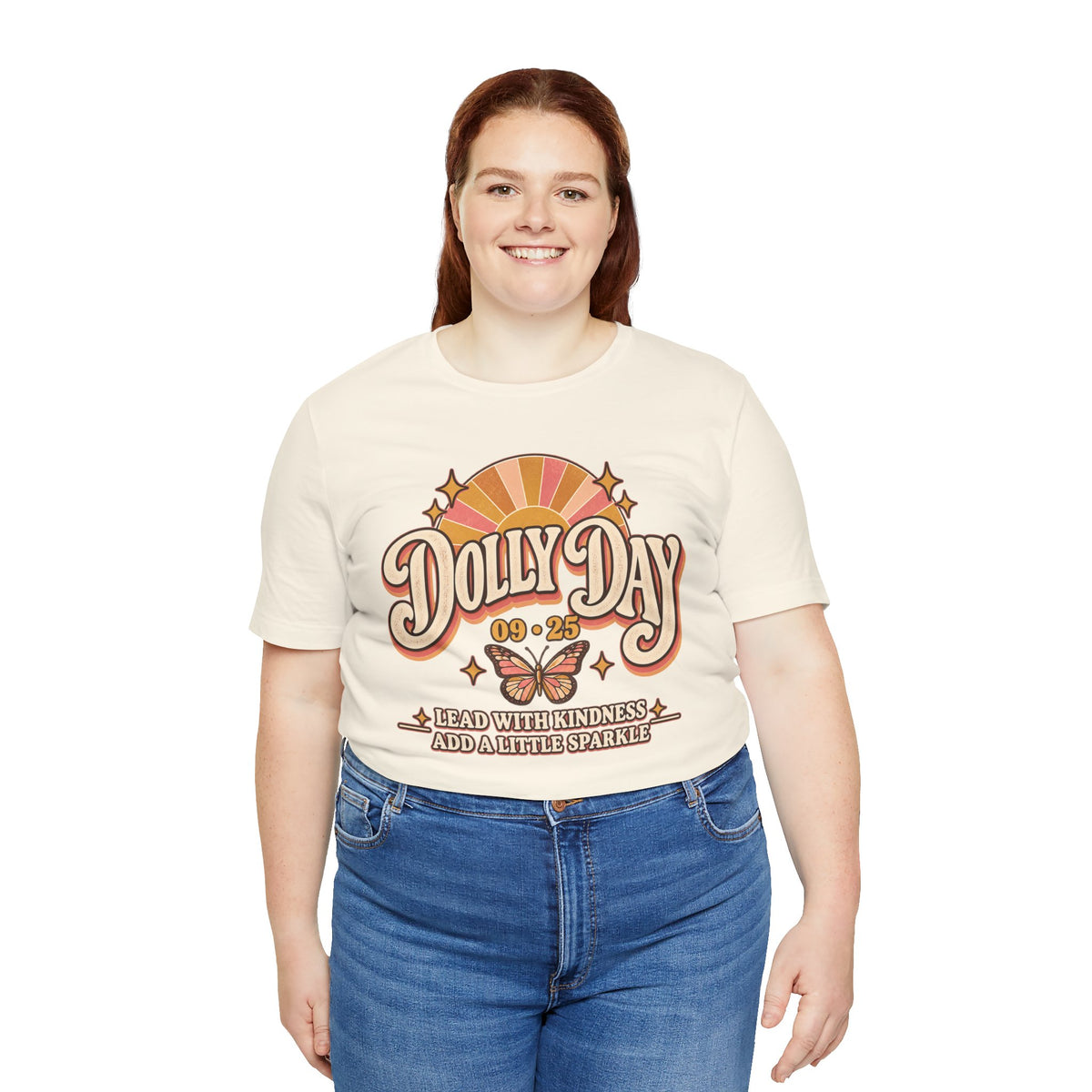 Dolly Day 09•25 Tee – Lead With Kindness, Add a Little Sparkle