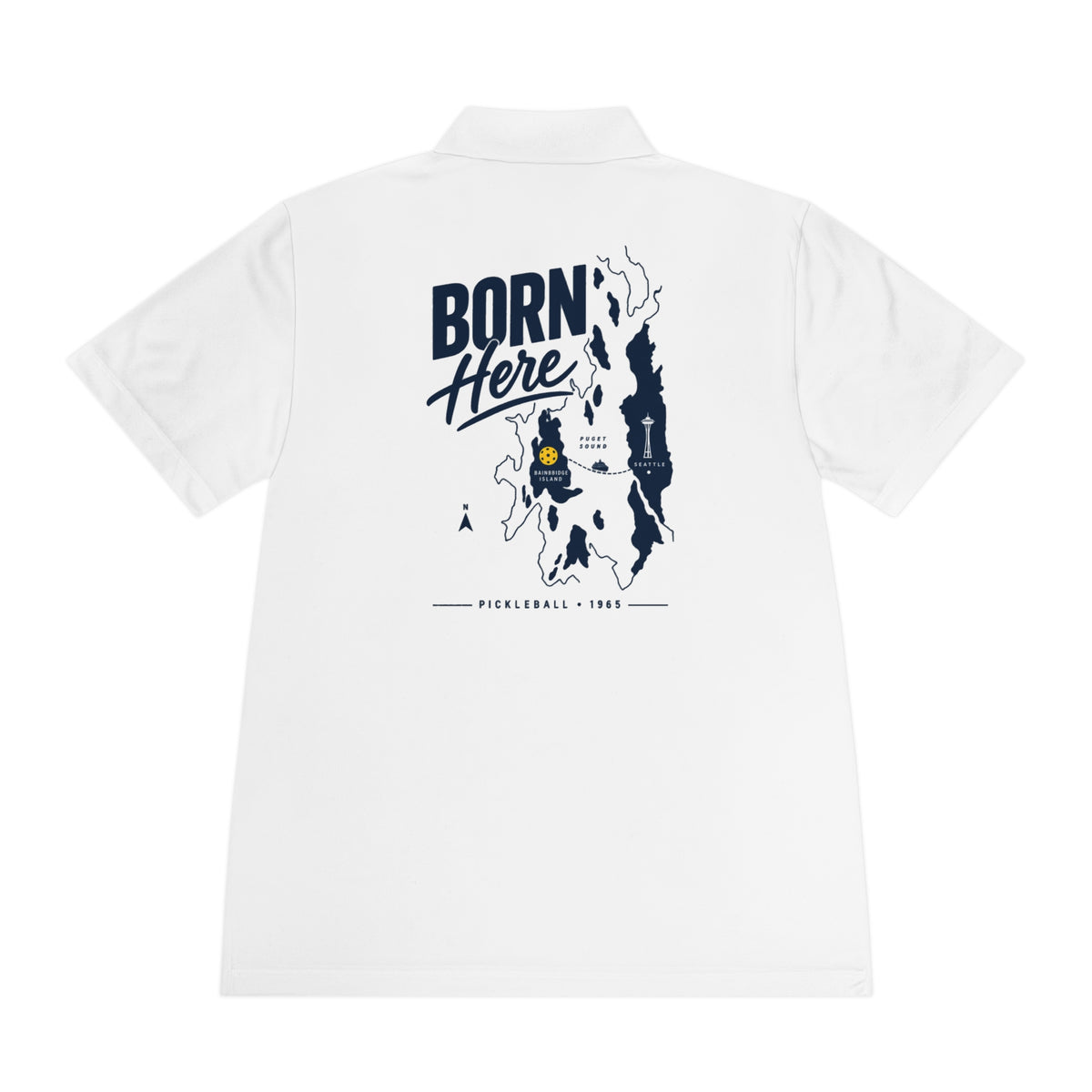 Bainbridge Island Born Here Performance Pickleball Polo – Men’s