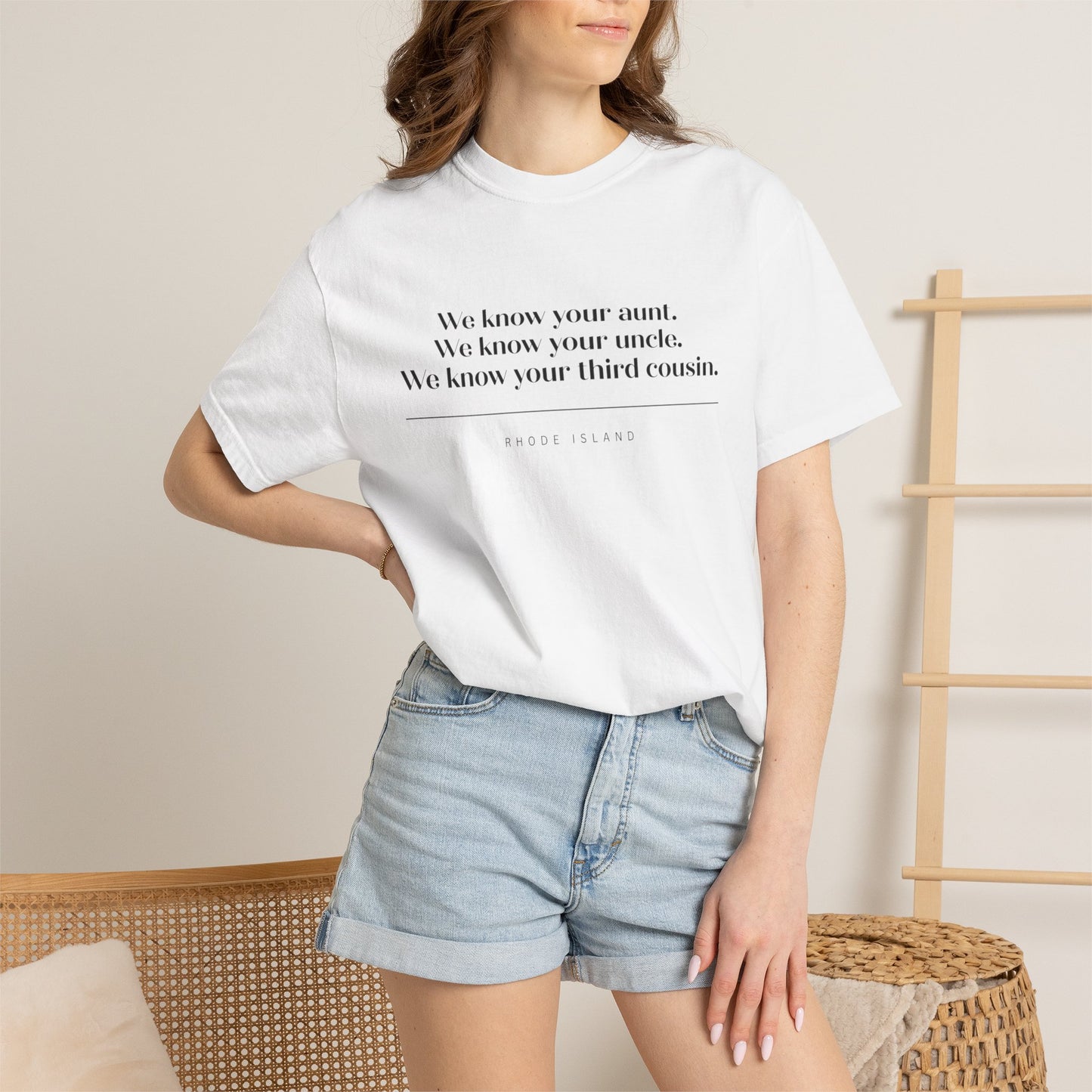 We Know Your Aunt Shirt, Rhode Island Tee, RHORI Inspired Shirt, Ocean State Gift, Everyone Knows Everyone Tee