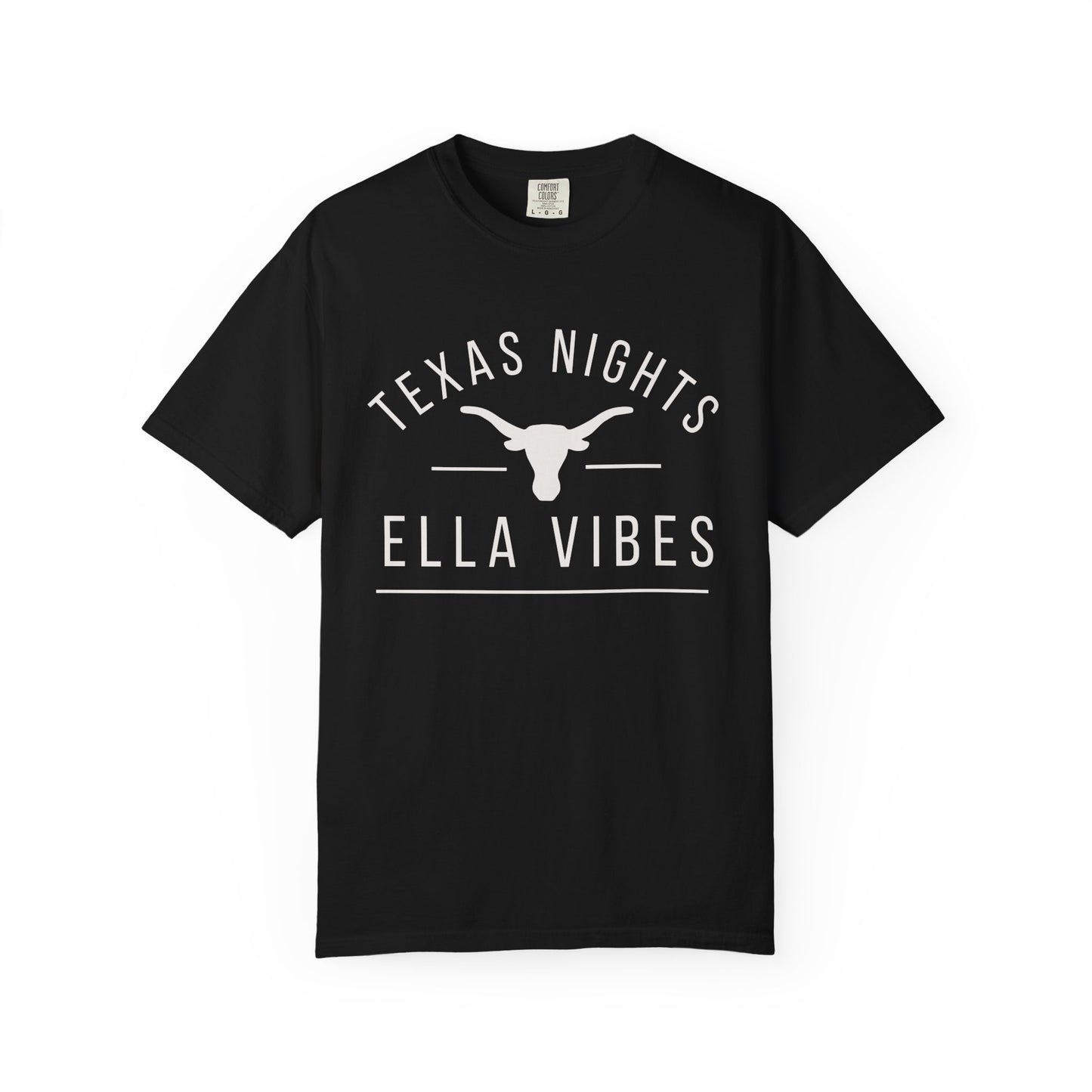 Texas Nights Ella Vibes Shirt Country Music Longhorn Western Graphic Tee