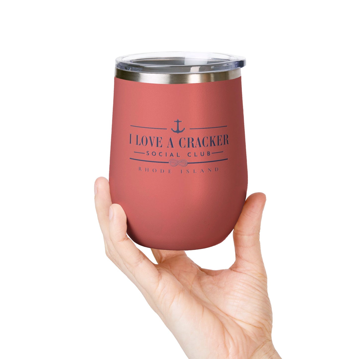 I Love a Cracker Social Club Tumbler, RHORI Inspired Wine Tumbler, Rhode Island Gift, Funny Bravo Cup, 12oz Insulated Cup