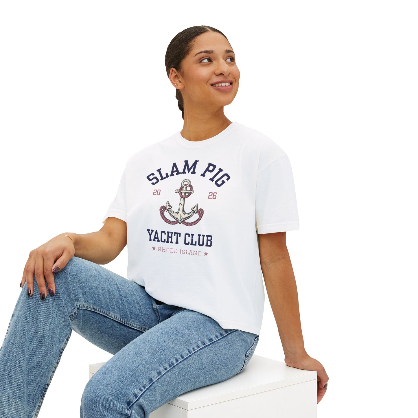 Slam Pig Yacht Club Tee | Rhode Island Nautical Graphic Shirt