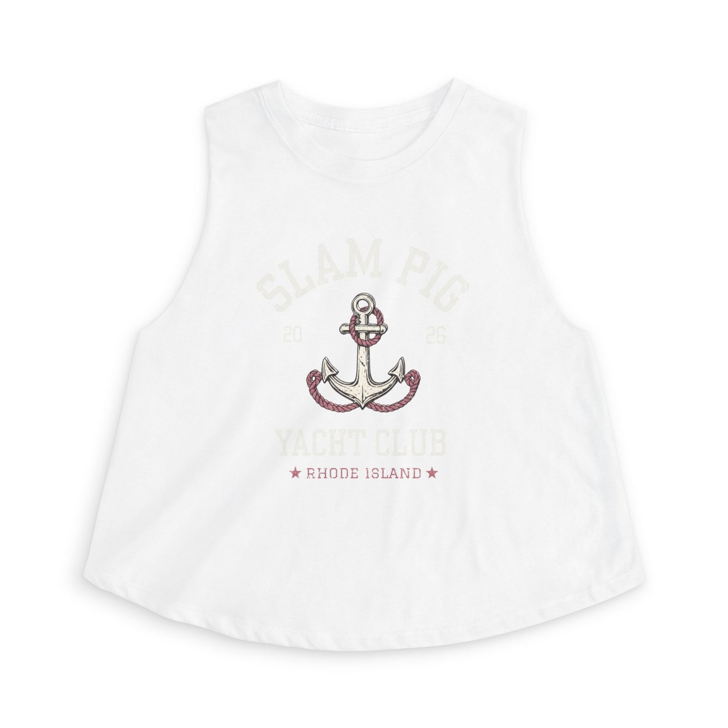 Slam Pig Yacht Club Crop Tank, Rhode Island Muscle Tank, Bravo RHORI Shirt, Coastal Summer Top