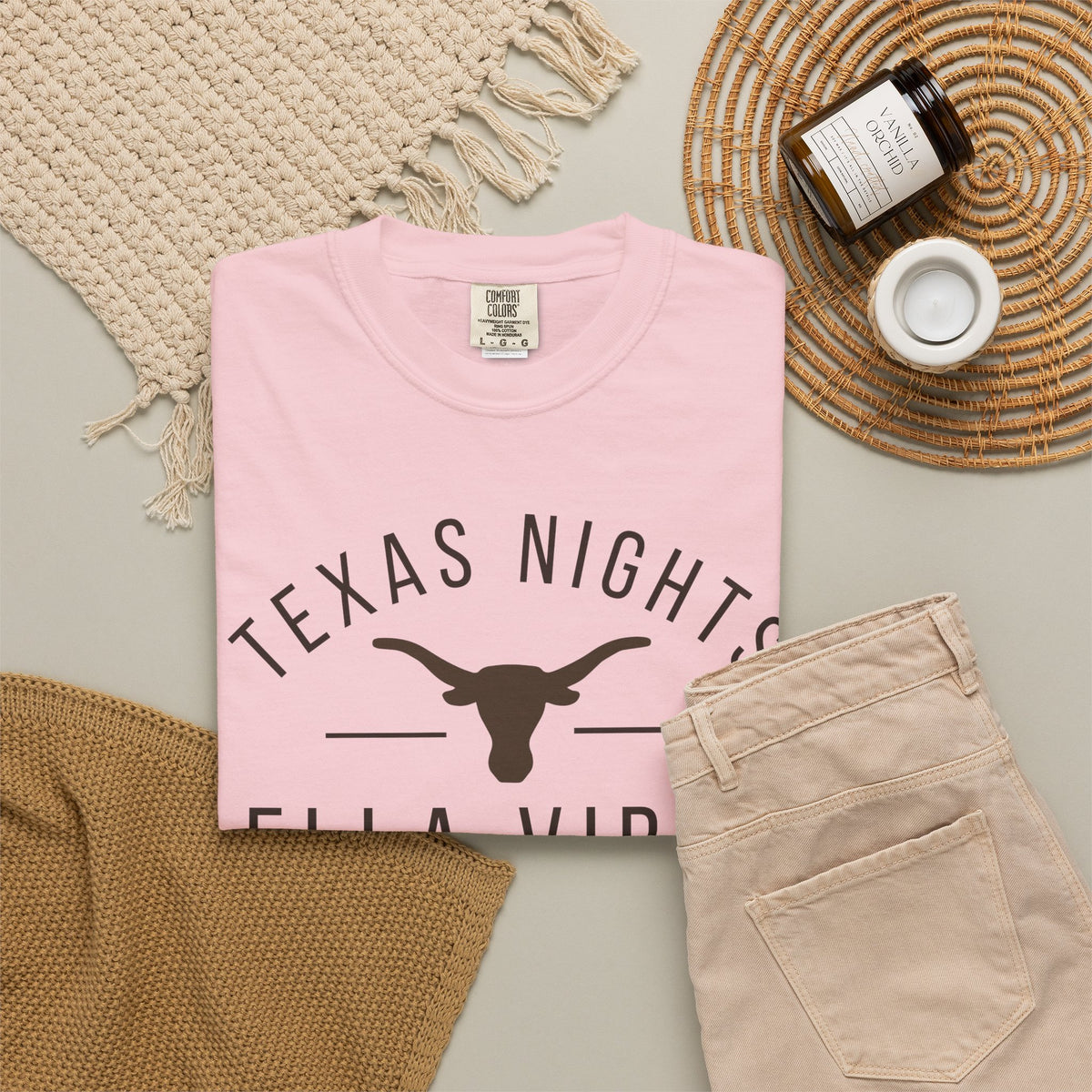 Texas Nights Ella Vibes Shirt Country Concert Western Cowgirl Cowboy Graphic Tee