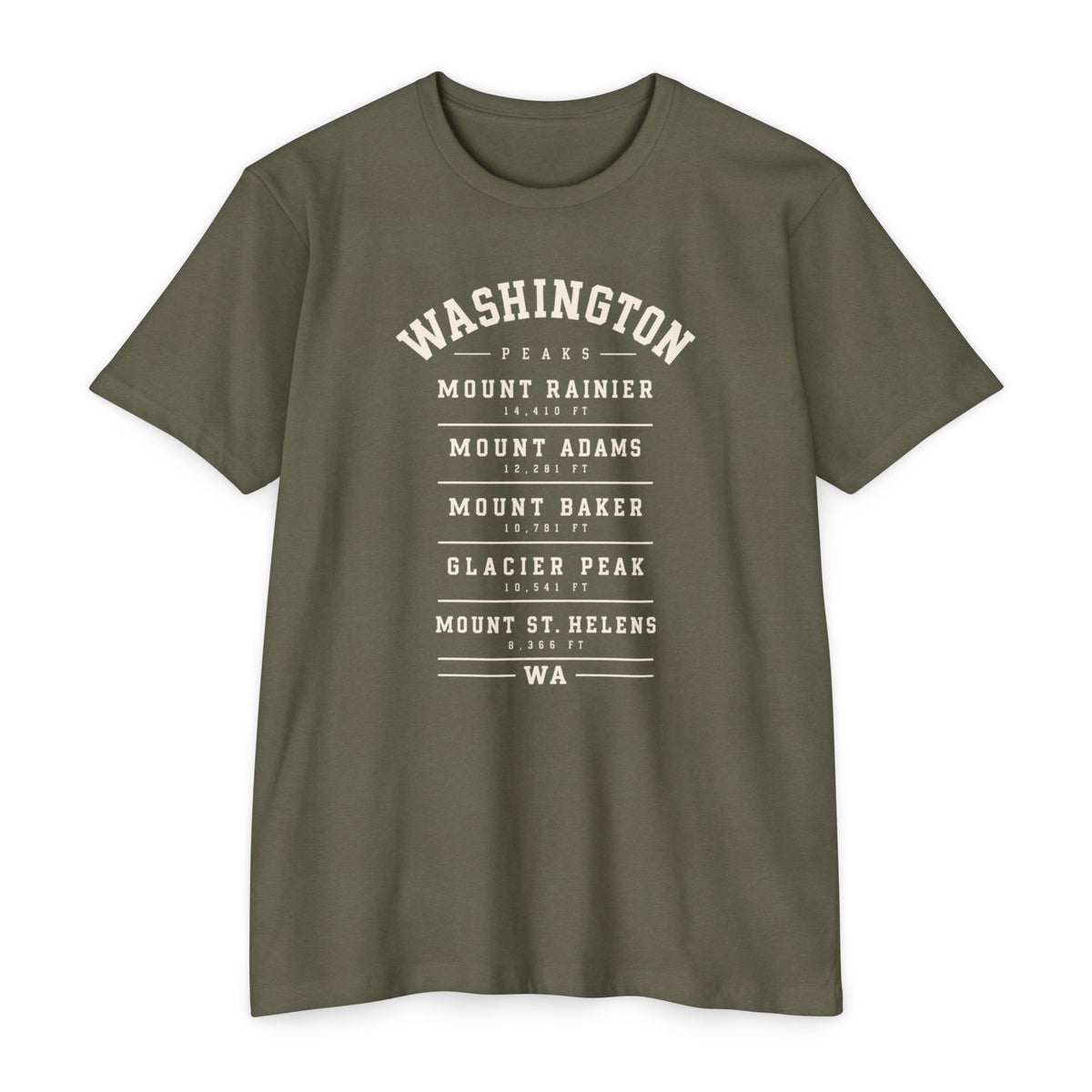 Washington Mountains T-Shirt, Vintage State Park Peaks Tee
