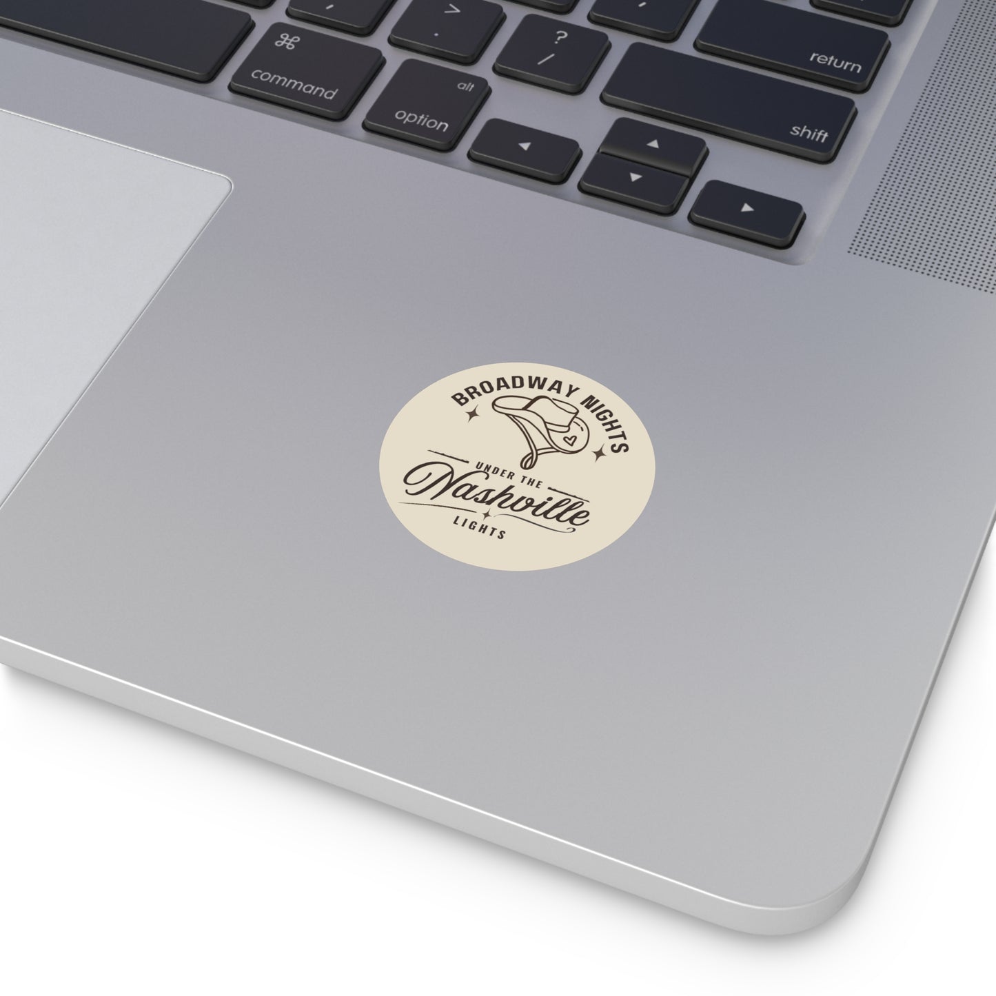 Nashville Nights Guitar Sticker | Round Vinyl Sticker, Ella Vibes | Nashville Music | Broadway Nights