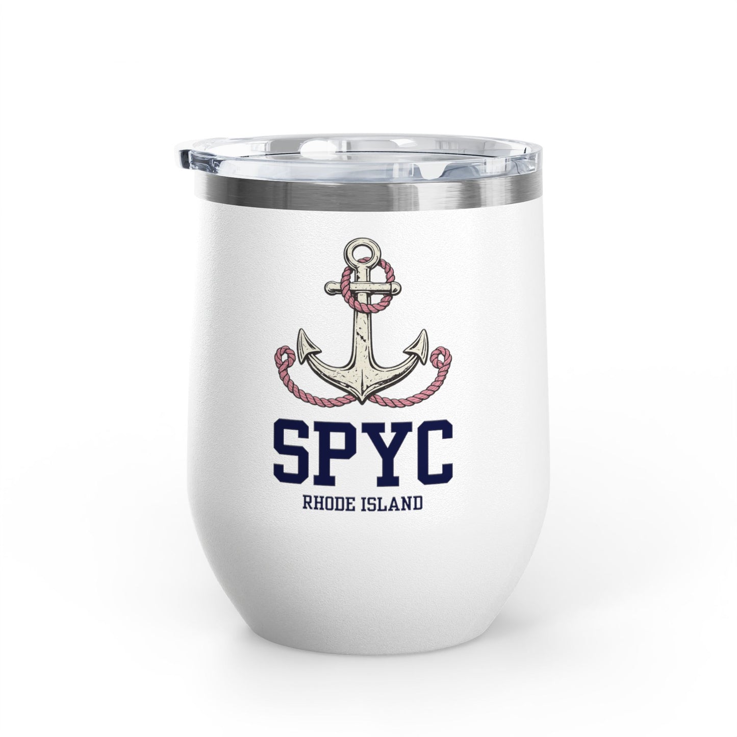 Slam Pig Yacht Club Wine Tumbler, RHORI Inspired Insulated Cup, Rhode Island Boat Gift, Funny Bravo Wine, Front/Back Design