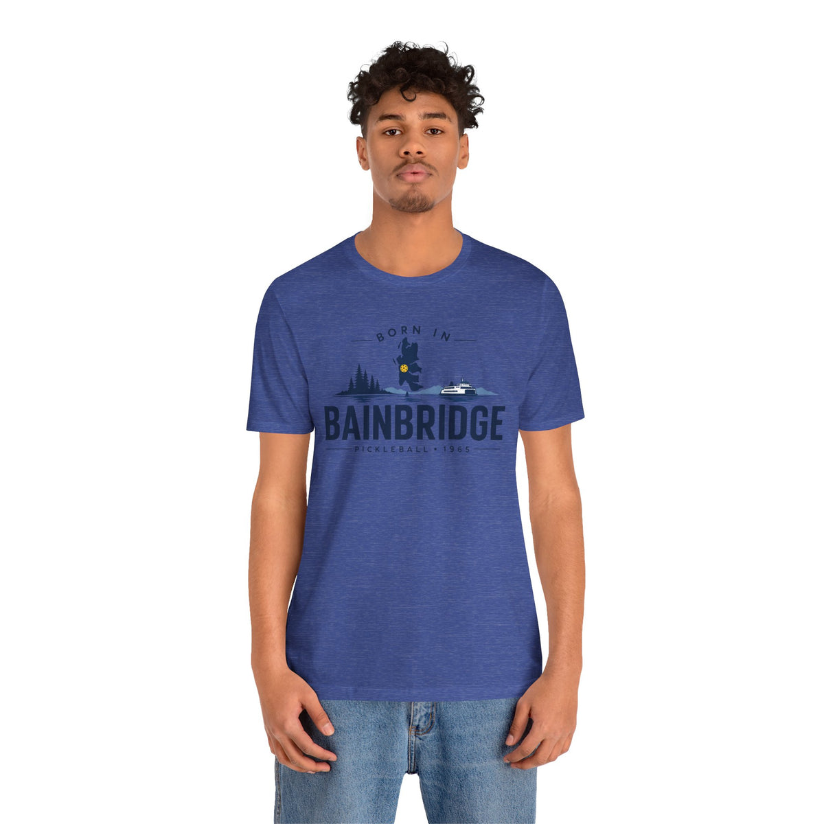 Born in Bainbridge Pickleball 1965 Tee | Bainbridge Island Washington