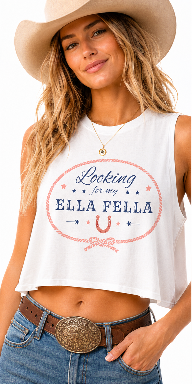 Looking for My Ella Fella Tank Top | Cowgirl Graphic Tank | Country Concert Outfit | Western Shirt | Nashville Bachelorette Gift
