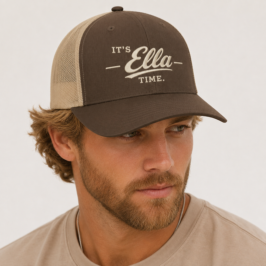 It's Ella Time Hat Country Music Fan Adjustable Baseball Cap Western Style
