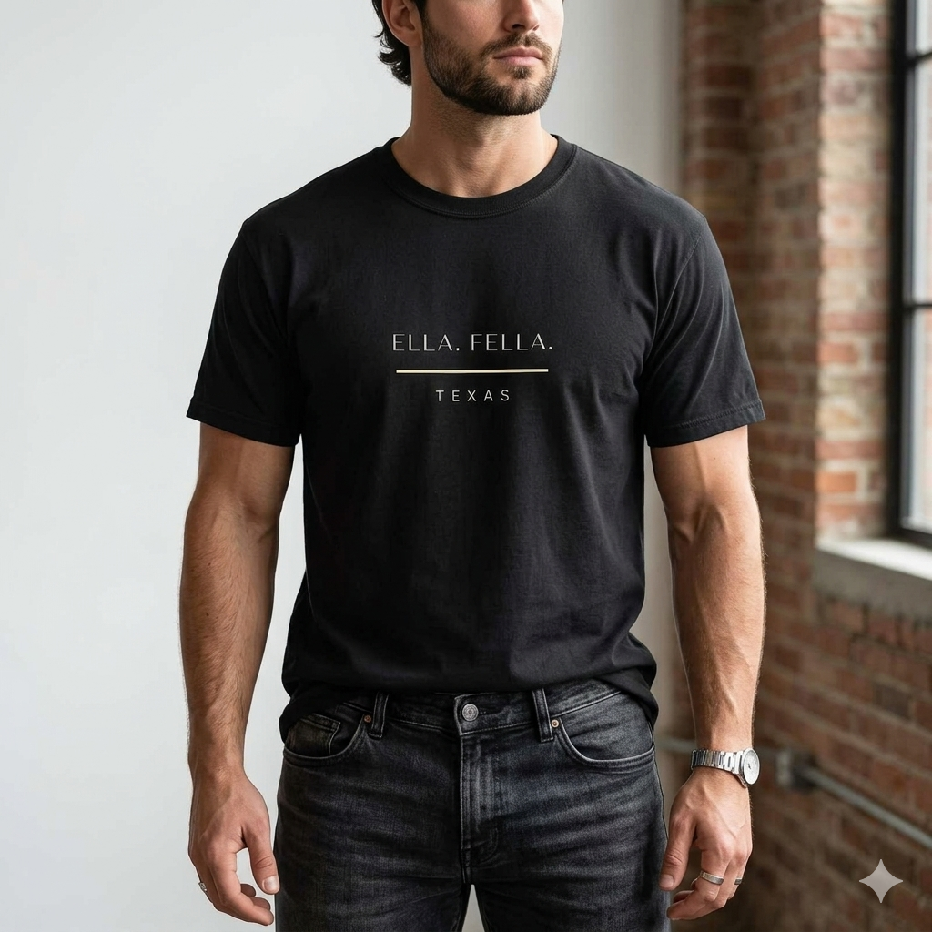 Ella Fella Texas Minimalist Graphic Tee | Country Music Concert Shirt