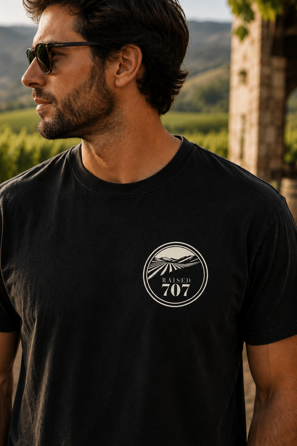 Raised in Napa County T Shirt | Napa Valley 707 Wine Country Tee | California Vineyard Shirt | Comfort Colors 1717