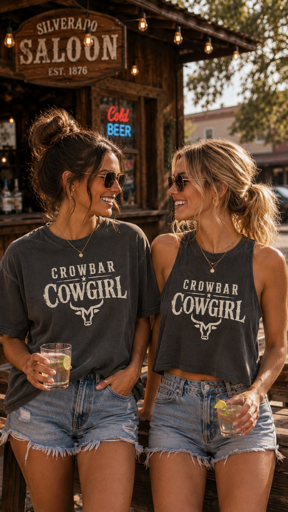 Crowbar Cowgirl Crop Top, Western Graphic Tank, Country Girl Style, Rodeo Fashion, Bella Canvas 6682