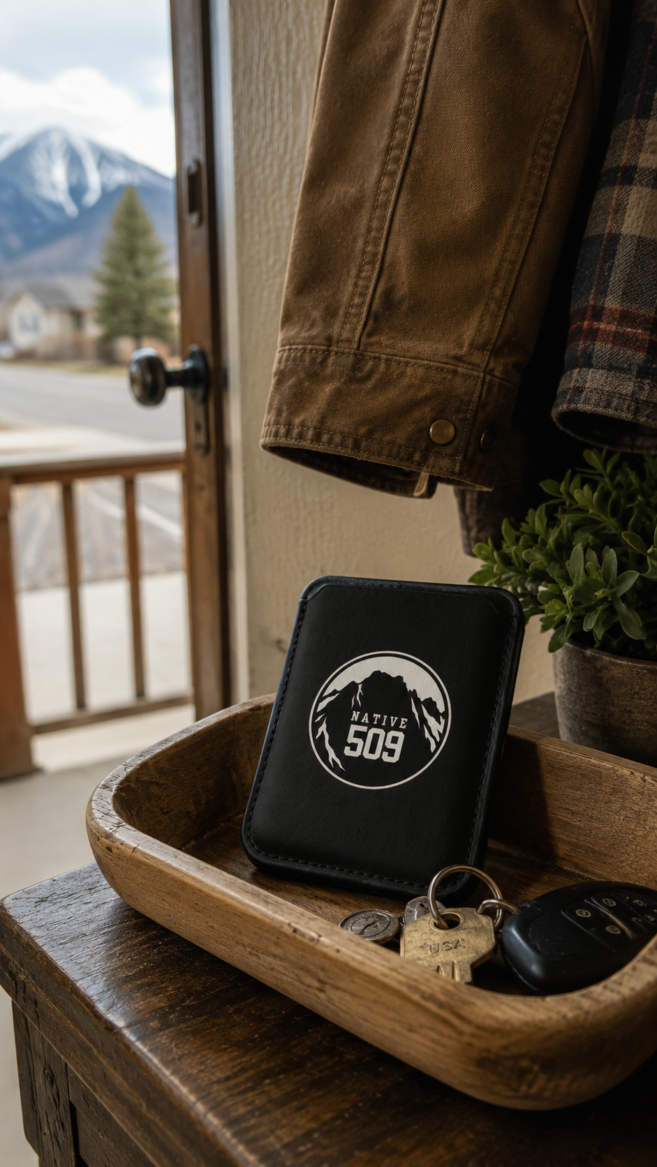 509 Black Wallet Magsafe Compatible iPhone Samsung Eastern Washington Money Clip
