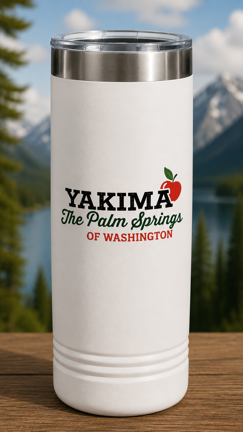 Yakima Palm Springs of Washington Polar Camel 22oz Skinny Tumbler | Washington Area Code Travel Mug | Insulated Coffee Cup | Eastside Gift
