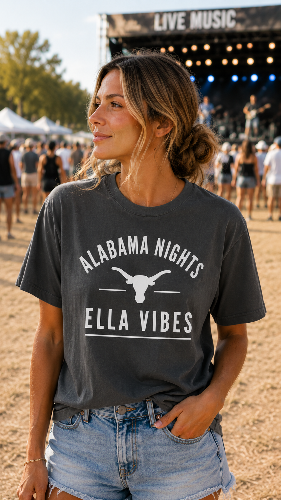 Alabama Nights Ella Vibes Shirt Country Concert Western Cowgirl Cowboy Unisex Graphic Tee Auburn Concerts