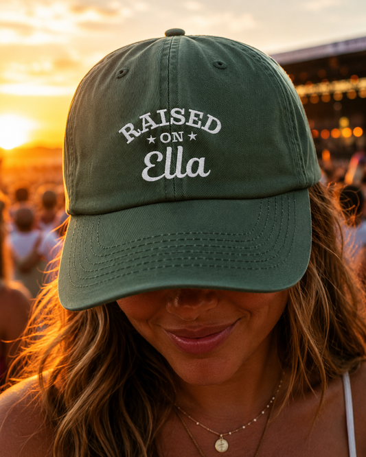 Raised On Ella Hat Country Concert Hat Western Lifestyle Baseball Cap