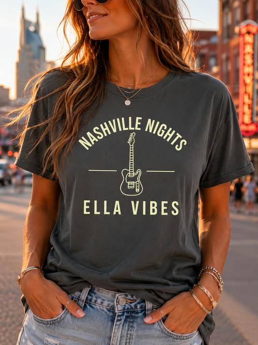 Nashville Nights Ella Vibes Country Music Fan Shirt Western Concert Tee