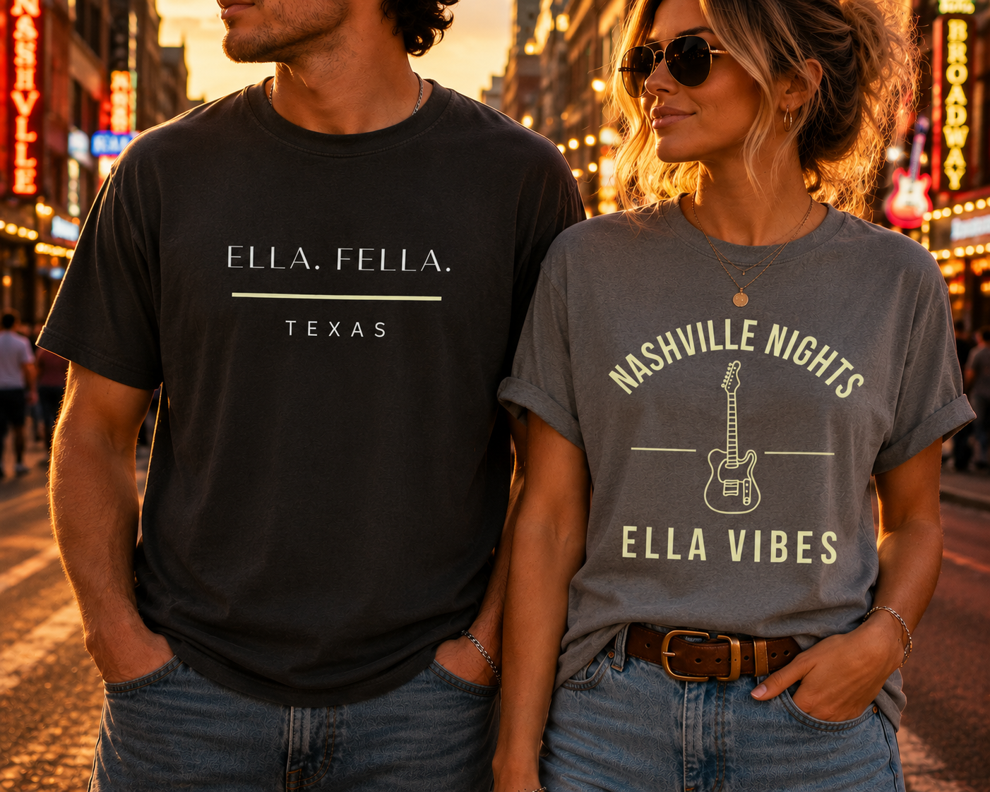 Nashville Nights Ella Vibes Country Music Fan Shirt Western Concert Tee